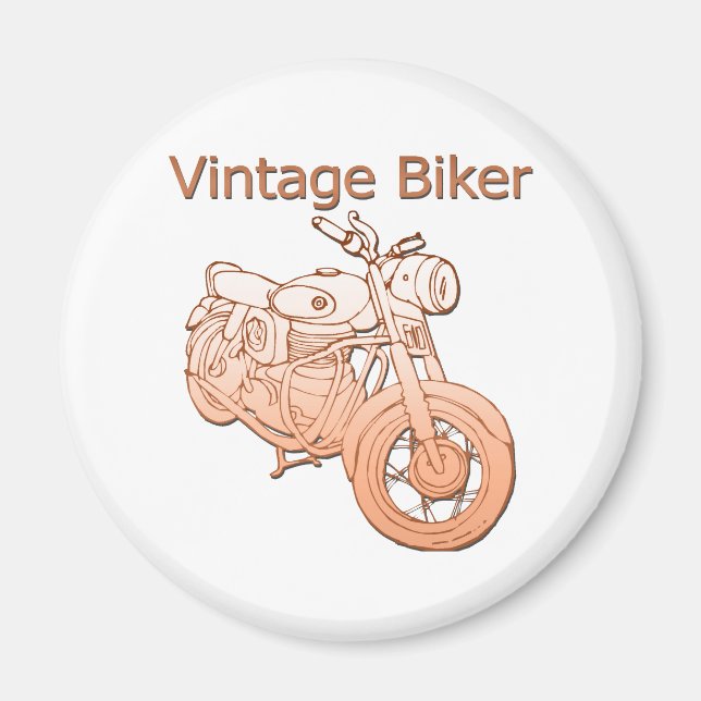 Vintage Biker Magnet (Front)