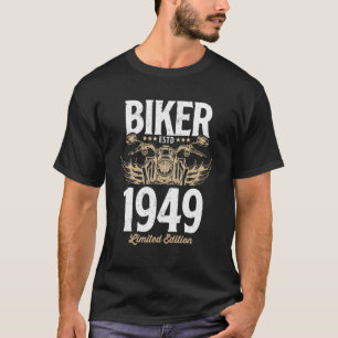 Vintage Biker Men Women Motorcycle Born In 1949 T-Shirt
