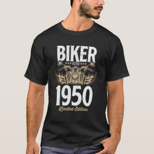 Vintage Biker Men Women Motorcycle Born In 1950 T-Shirt