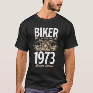 Vintage Biker Men Women Motorcycle Born In 1973 T-Shirt