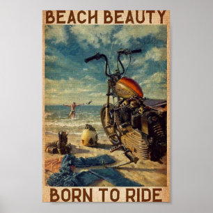 Vintage biker poster