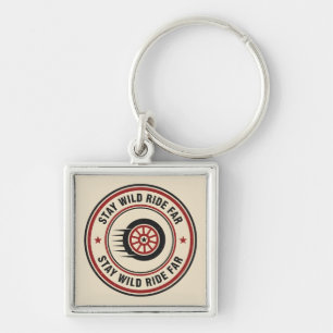 Vintage Biker Road Motion Key Ring
