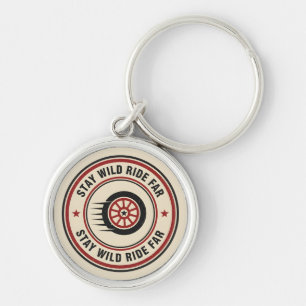 Vintage Biker Road Motion Key Ring