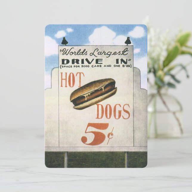 Vintage Billboard, Worlds Largest Drive In Hotdogs (Standing Front)