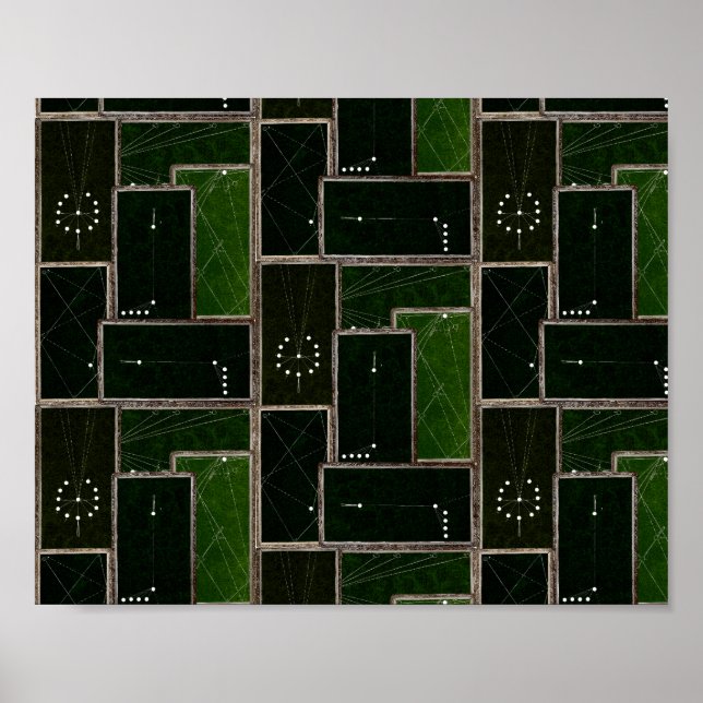 Vintage Billiards Table Pool Table Art Pool Sharks Poster (Front)