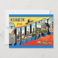 Vintage Billings MT Greeting