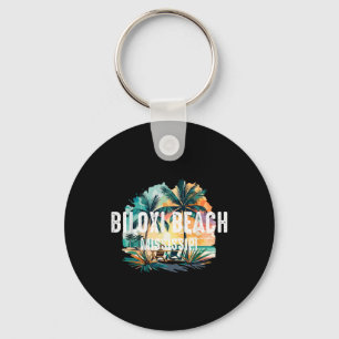 Vintage Biloxi Beach Mississippi Souvenir Retro Su Key Ring