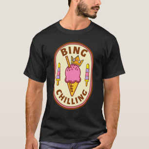 Vintage Bing Chilling Ice Cream Parlour Meme Quote T-Shirt