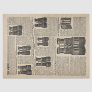 Vintage Binocular Catalogue Page Decoupage Tissue Paper