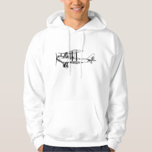 Vintage Biplane - Black Hoodie