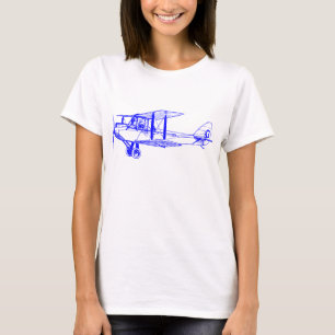 Vintage Biplane - Blue T-Shirt