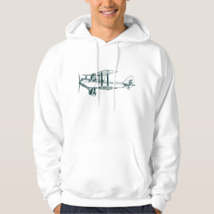 Vintage Biplane - Dark Green Hoodie