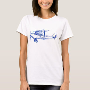 Vintage Biplane - Navy Blue T-Shirt