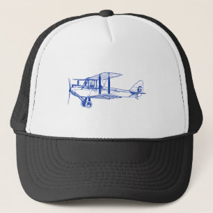 Vintage Biplane - Navy Blue Trucker Hat