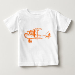 Vintage Biplane - Orange Baby T-Shirt