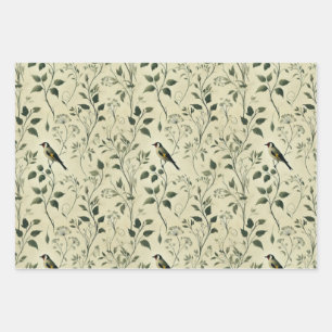 Vintage Bird & Botanical Wraps and Decoupage Wrapping Paper Sheet