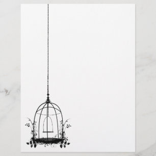 Vintage Bird Cage Letterhead