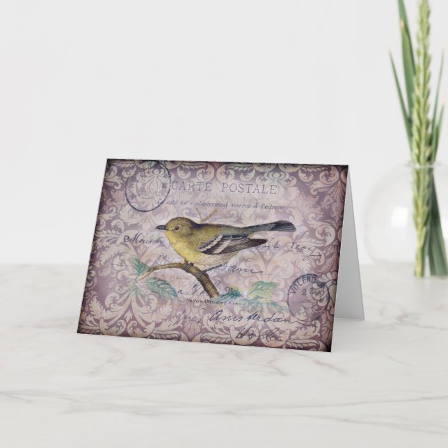 Vintage Bird Card (Front)