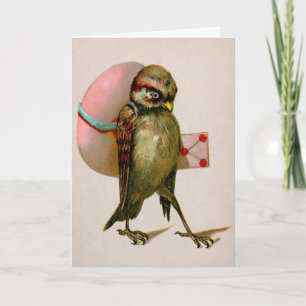 Vintage Bird Easter Card