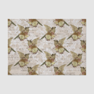 Vintage Bird Ephemera Decoupage Tissue Paper 