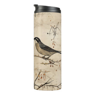 Vintage Bird Manuscript Thermal Tumbler