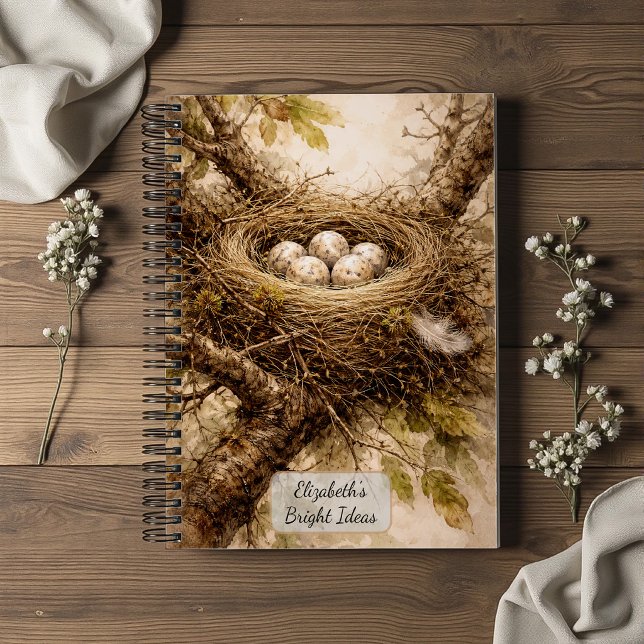 Vintage Bird Nest with Eggs Notebook (Creator Uploaded)