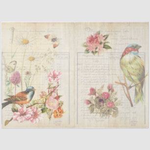 Vintage Bird Series Design 4 Tissue Paper