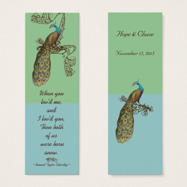 Vintage Bird Wedding Tags (Front & Back)
