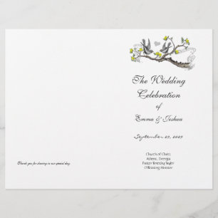 Vintage Bird Yellow & Grey Program Cover