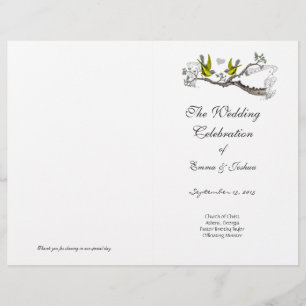 Vintage Bird Yellow Wings & Grey Program Cover