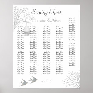 Vintage Birdcage Bare Branch Swallow Seating Chart