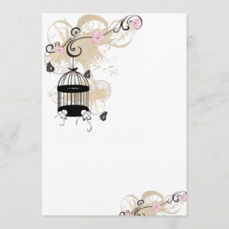 Vintage birdcage Invitation