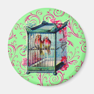 Vintage Birdcage Magnet