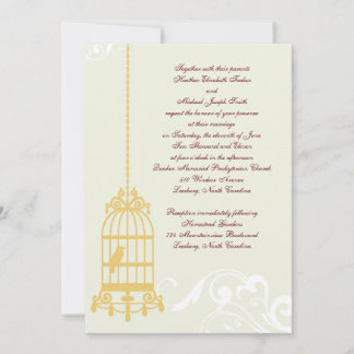 Vintage Birdcage Wedding Invitations