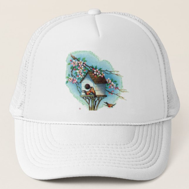 Vintage Birdhouse Trucker Hat (Front)