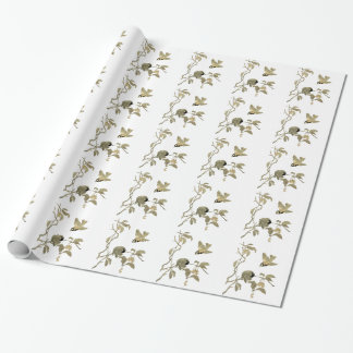 Vintage Birds and Branch Wrapping Paper