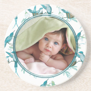 Vintage Birds Baby Photo Coasters