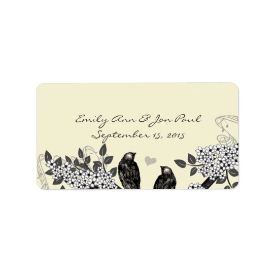 Vintage Birds Flowering Branch Address Label