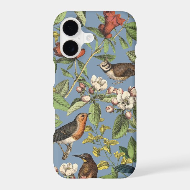 Vintage Bird's Garden Botanical Illustration (Back)