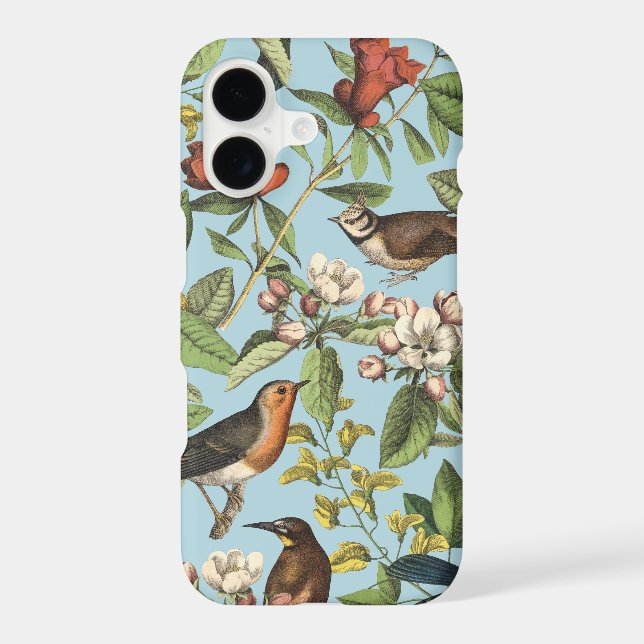 Vintage Bird's Garden Botanical Illustration (Back)