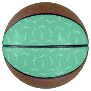 Vintage Birds on Tree Branch Print Pattern Birds Basketball