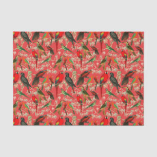 Vintage birds tissue paper