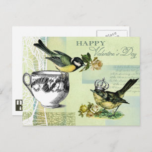 Vintage Birds Valentine's Day Postcards