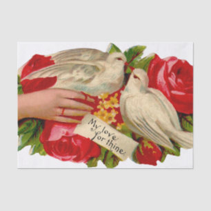 Vintage Birds Victorian Love Dove Classic Art Tissue Paper
