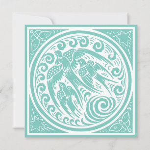 Vintage Birds with Butterflies and Stars