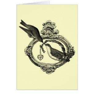 Vintage Birds With Heart Locket Apparel and Gifts