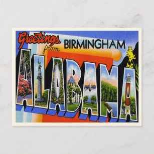 Vintage Birmingham Alabama Announcement Postcard