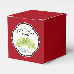 Vintage Birth Year Birthday Wine Label Favour Box