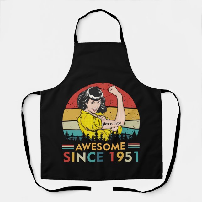 Vintage Birthday 1951 Apron (Front)