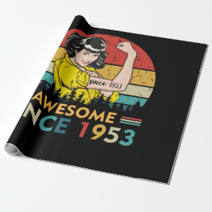 Vintage Birthday 1953 Wrapping Paper